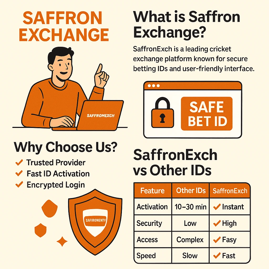 SaffronExch Exchange Platform – Trusted Cricket Exchange Secure Login