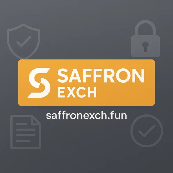 Saffron Exch ID logo with saffronexch.fun highlighting legal awareness and responsible platform use