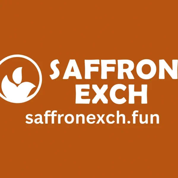 Saffron Exch ID official logo with saffronexch.fun website branding