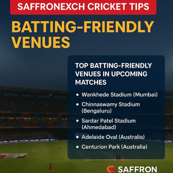 SaffronExch batting-friendly cricket venues 2025 showing high scoring stadiums for upcoming matches
