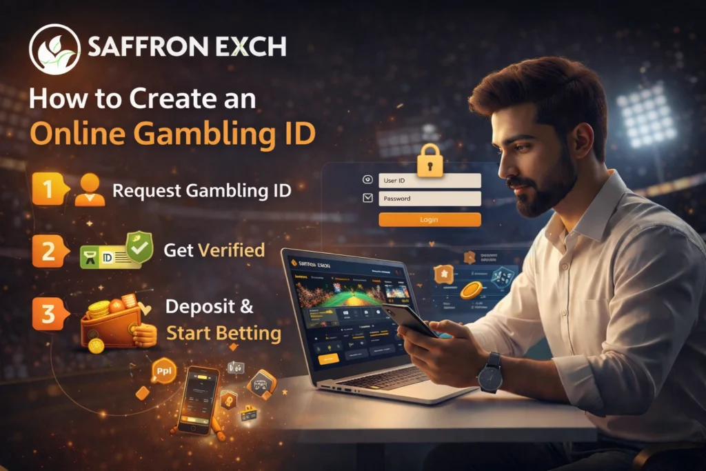How to create an online gambling ID on Saffron EXCH for secure betting and casino games