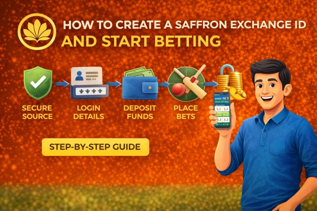 How to create a Saffron Exchange ID and start online cricket betting step by step