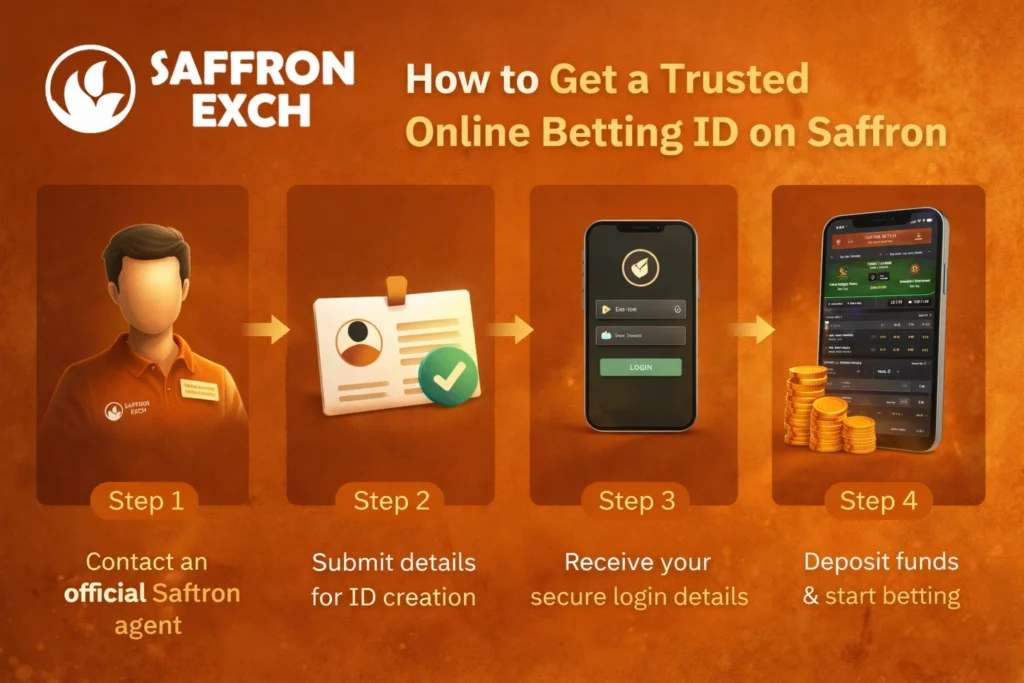 Step-by-step process to get a trusted online betting ID on Saffron Exch including registration, secure login, and fast deposit in India