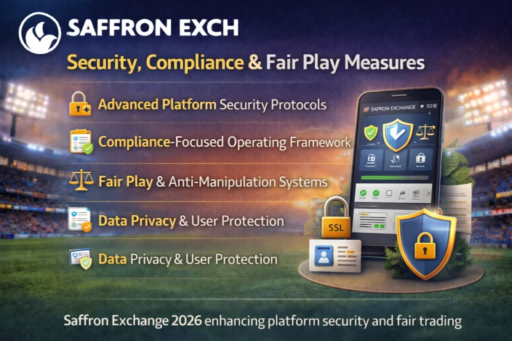 Saffron Exchange 2026 security, compliance and fair play measures with advanced platform protection
