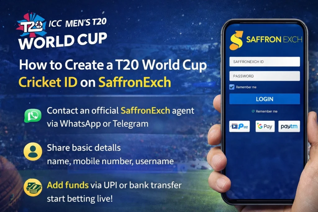 How to create T20 World Cup Cricket ID on SaffronExch step by step