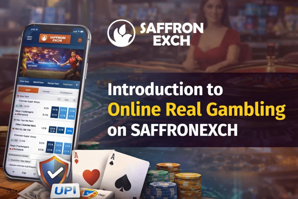 Online real gambling on SaffronExch with live sports betting, casino games, and secure UPI payments in India
