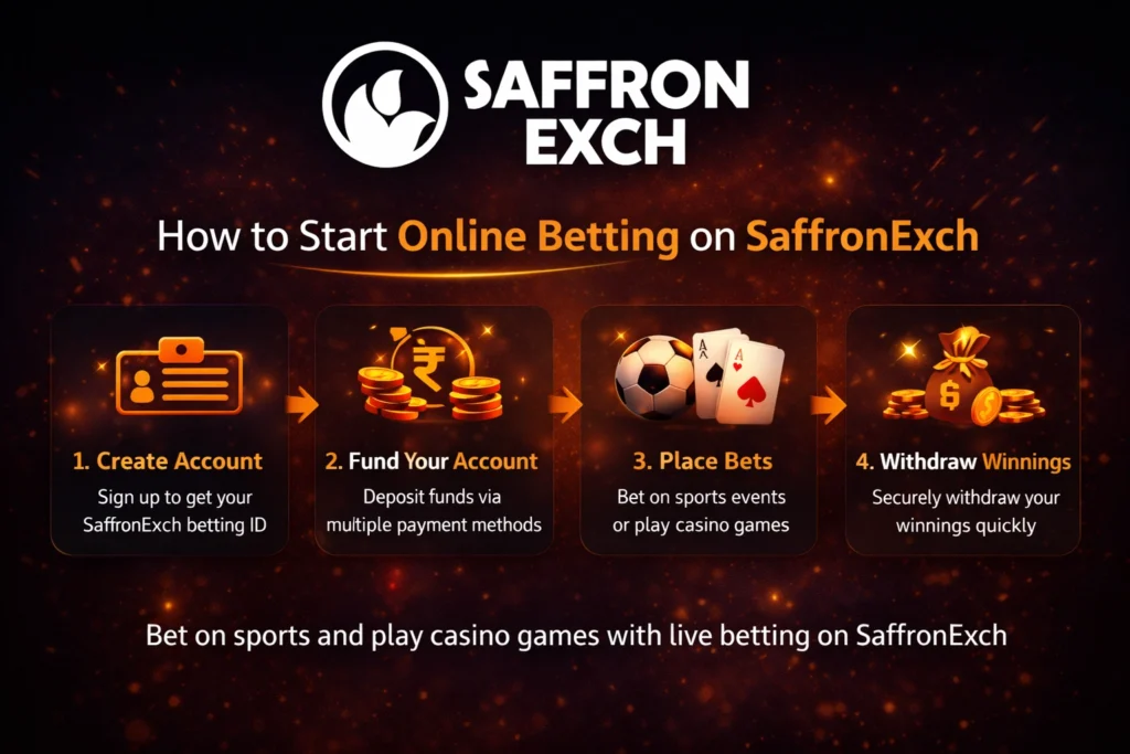 How to start online betting on SaffronExch platform with sports betting and casino games