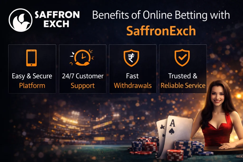 Benefits of Online Betting with SaffronExch including secure platform fast withdrawals and 24/7 customer support