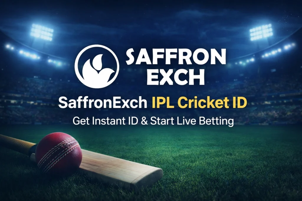 SaffronExch IPL Cricket ID hero banner with official logo for live IPL betting platform